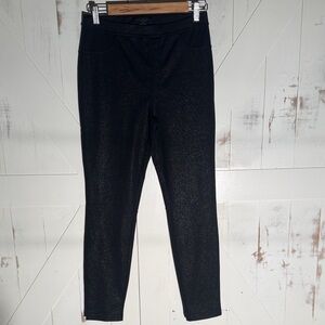 Anthropologie Sanctuary Black Shimmering Skinny Pants